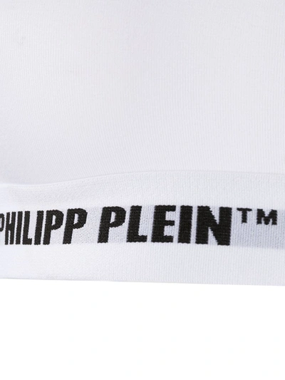 Philipp Plein Logo Band Sports Bra In White