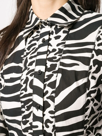 Shop Proenza Schouler Zebra Print Shirt In White