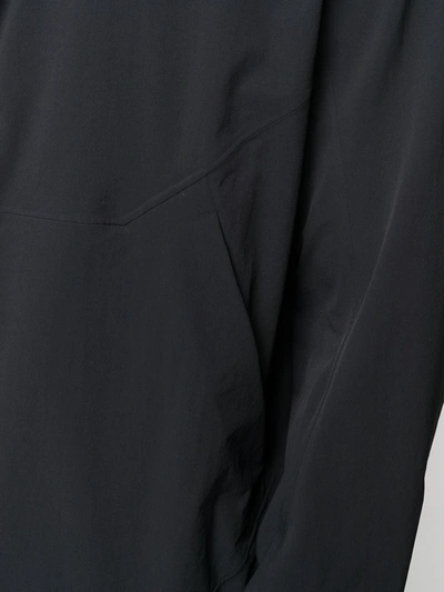 Shop Arc'teryx Zipped Hooded Rain Coat In Black