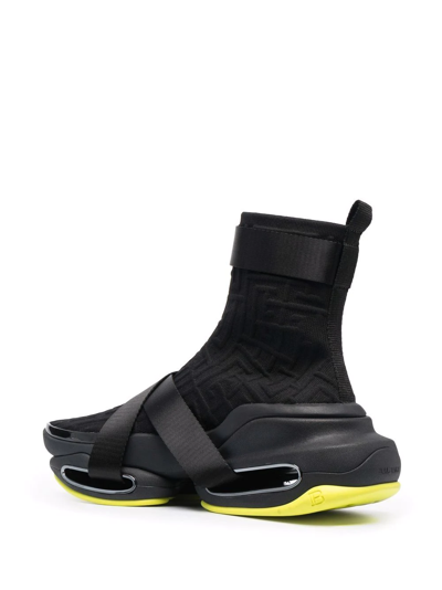 Balmain B-bold High-top Sneakers In Schwarz