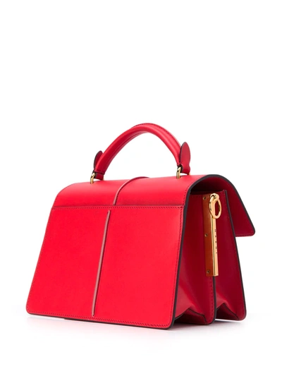 Shop Marni Top Handle Bag In Red
