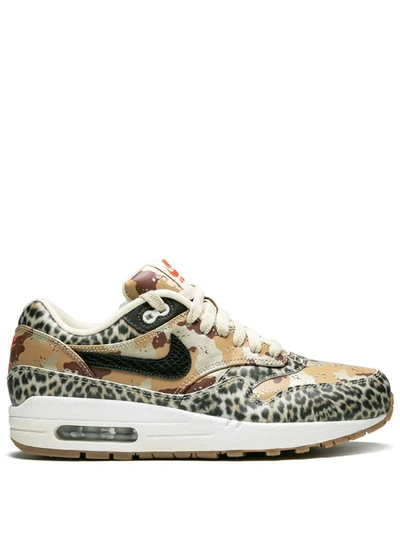 Shop Nike Air Max 1 Prm "animal Camo" Sneakers In Gold