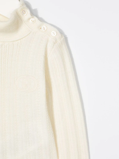 Shop Gucci Wool Rollneck Jumper In White