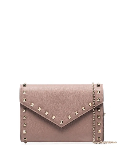 Rockstud leather clutch bag Valentino Garavani Black in Leather - 25214780