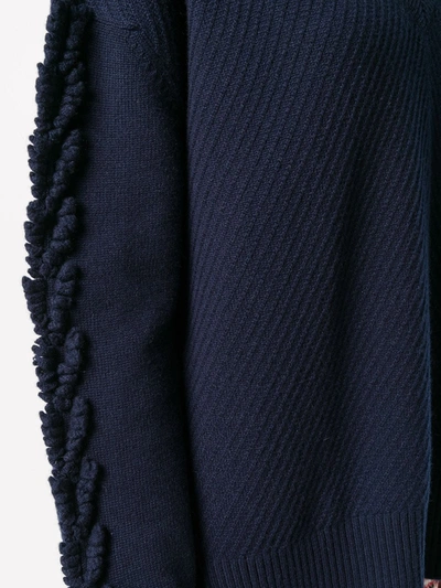 Shop Barrie Troisieme Dimension Cashmere V-neck Pullover In Blue