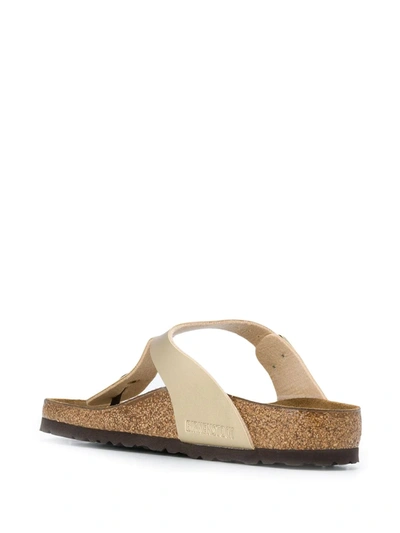 Birkenstock Infradito Gizeh In Nabuk Ecru In Brown