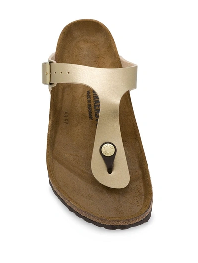Birkenstock Infradito Gizeh In Nabuk Ecru In Brown