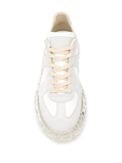 Shop Maison Margiela Replica Caviar Sneakers In White