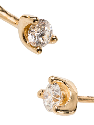 Shop Anita Ko 18kt Gold And Diamond Orbit Stud Earring