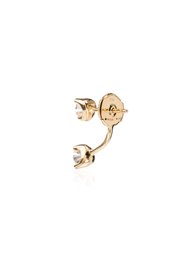 Shop Anita Ko 18kt Gold And Diamond Orbit Stud Earring