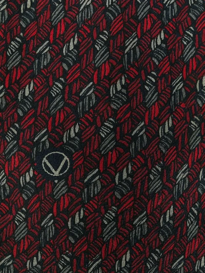 Pre-owned Valentino 1960s Printed Tie In Red