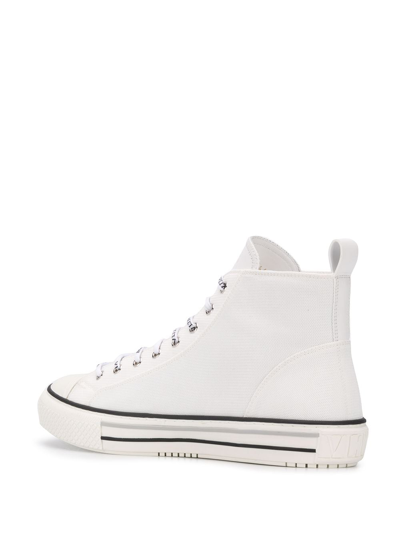 Shop Valentino Vltn High-top Sneakers In White