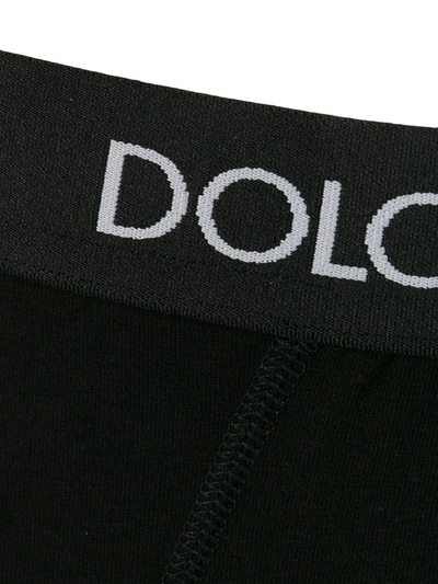 Shop Dolce & Gabbana Logo Embroidered Briefs In Black