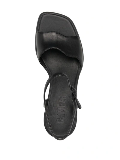 Shop Camper Meda Leather Sandals In Black