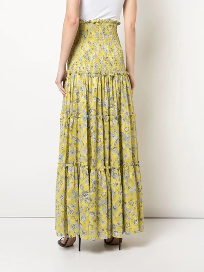 Shop Alexis Galarza Flared Skirt In Yellow