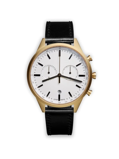 Shop Uniform Wares C41 Chronograph Watch In Metallic