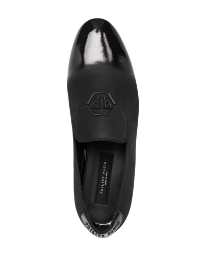 Shop Philipp Plein Moccasin Crystal Loafers In Black