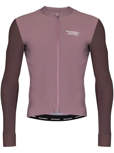 Shop Pas Normal Studios Long-sleeve Cycling Top In Purple