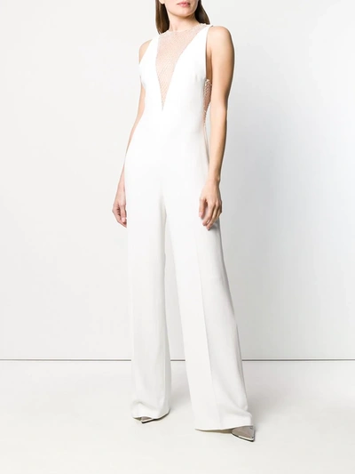 Shop Stella Mccartney Embellished Insert Jumpsuit In White