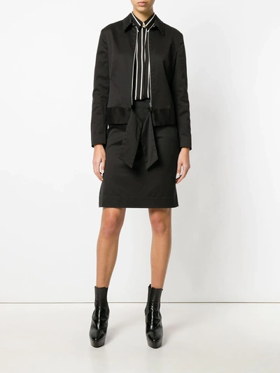 Pre-owned Versace Zipped Slim Jacket In Black