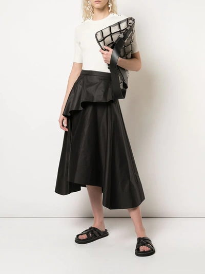 3.1 Phillip Lim Button-detail Ribbed T-shirt In White