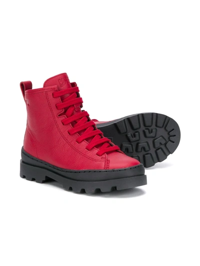 Shop Camper Norte Ankle Boots In Red