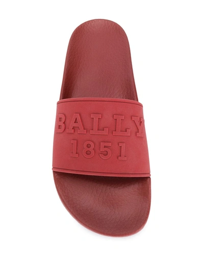 Shop Bally Slaim Slides In Red