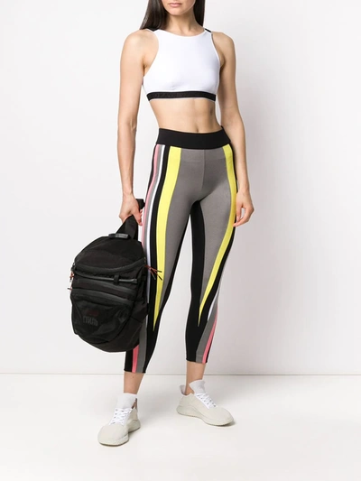 Shop No Ka'oi Color-block Compression Leggings In Black