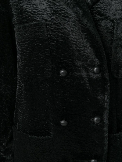 Pre-owned Fendi 1980s Teddy Coat In Black