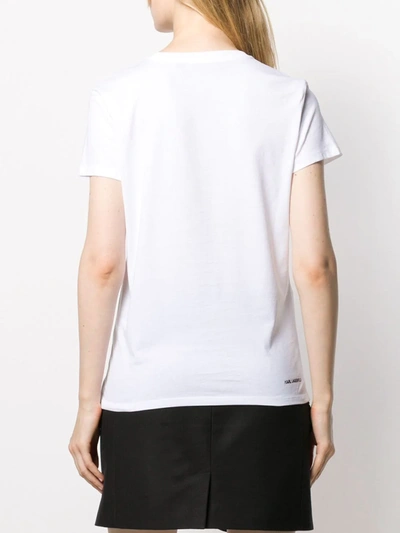 Shop Karl Lagerfeld Ikonik Karl T-shirt In White