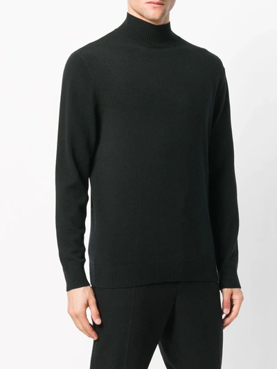 Shop N•peal Turtleneck Fine-knit Jumper In Black