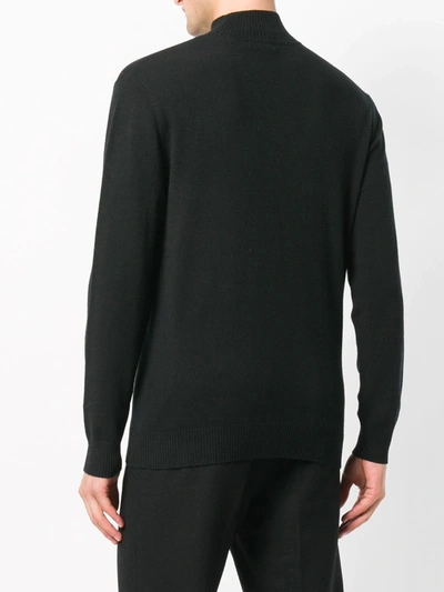 Shop N•peal Turtleneck Fine-knit Jumper In Black