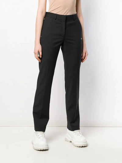 Off-white Tailored Cigarette Trousers In Black