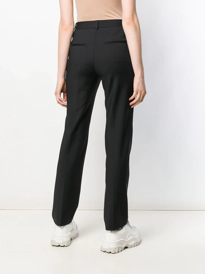 Off-white Tailored Cigarette Trousers In Black