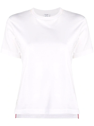 Shop Thom Browne Side Slits Relaxed T-shirt In White