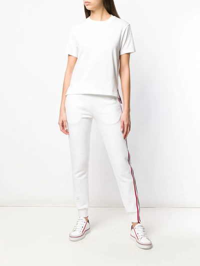 Shop Thom Browne Side Slits Relaxed T-shirt In White