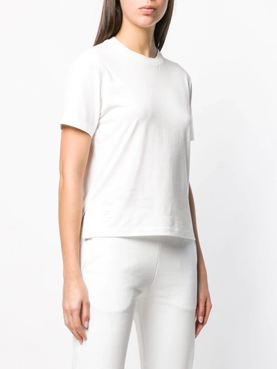 Shop Thom Browne Side Slits Relaxed T-shirt In White