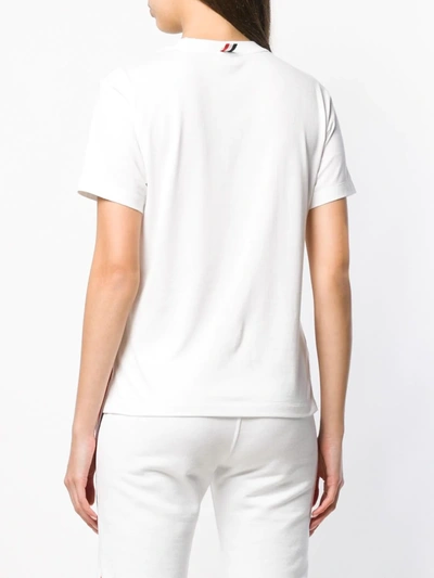 Shop Thom Browne Side Slits Relaxed T-shirt In White
