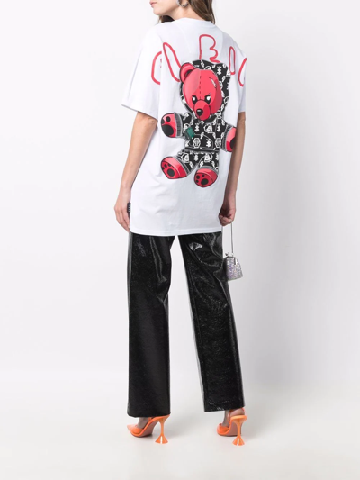 Philipp Plein Cheque-print Round Neck T-shirt In White