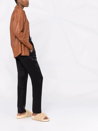 Rag & Bone Black Elias Satin Lounge Pants In Black