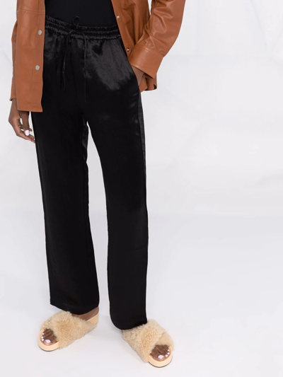 Shop Rag & Bone Elias Satin Trousers In Black