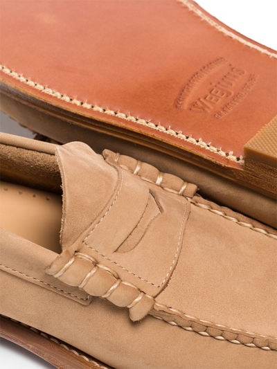 G.h. Bass & Co. Beige Weejuns Heritage Suede Penny Loafers In 中性色
