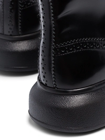 ALEXANDER MCQUEEN CHUNKY SOLE DERBY BOOTS - 黑色