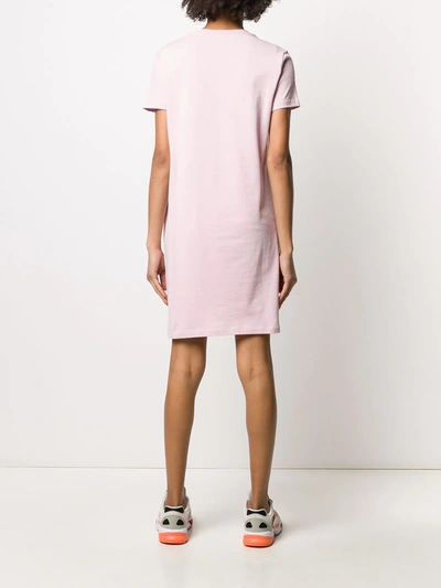 Shop Kenzo Tiger-embroidered T-shirt Dress In Pink