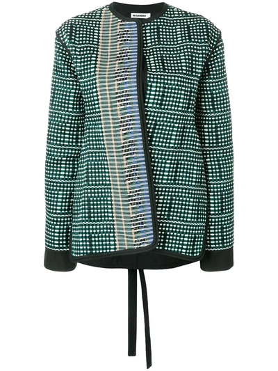 Shop Jil Sander Bouclé-tweed Jacket In Black