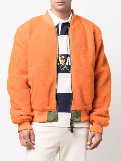 Alpha Industries Reversible Bomber Jacket In Orange