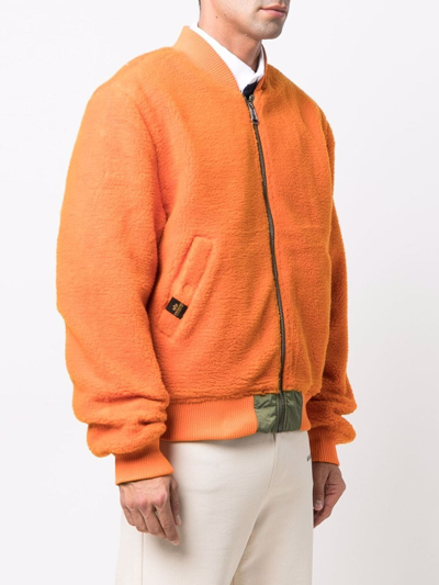 Alpha Industries Reversible Bomber Jacket In Orange