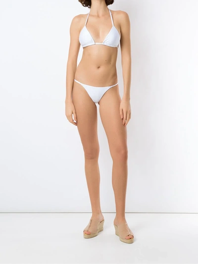 Amir Slama Triangle Top Bikini Set In White