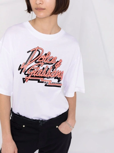 Dolce & Gabbana Logo-print Oversized T-shirt In White