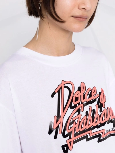 Dolce & Gabbana Logo-print Oversized T-shirt In White